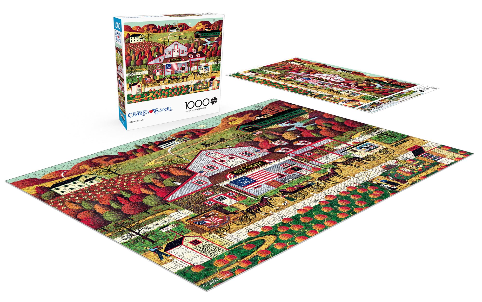 Foto 5 pulgar | Rompecabezas Buffalo Games Charles Wysocki Granjas Otoñales 1000 Piezas - Venta Internacional