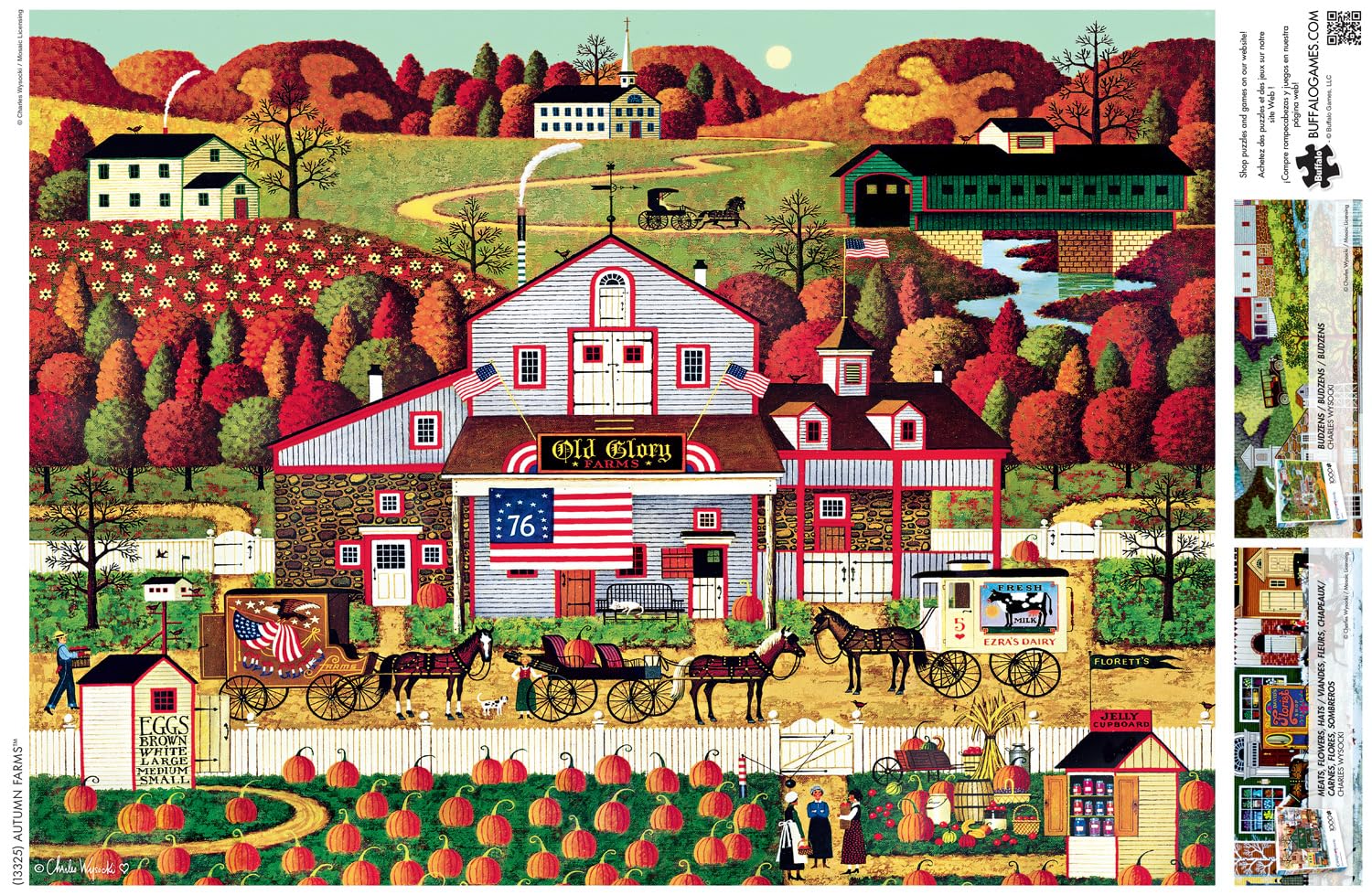 Foto 6 pulgar | Rompecabezas Buffalo Games Charles Wysocki Granjas Otoñales 1000 Piezas - Venta Internacional