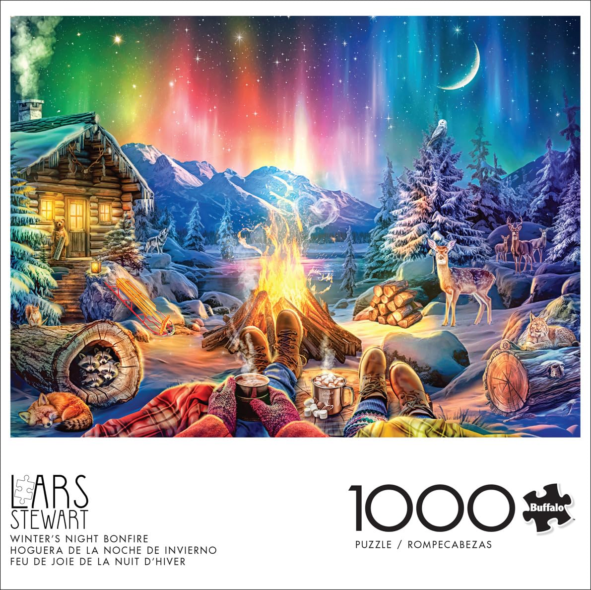 Foto 3 pulgar | Rompecabezas Buffalo Games Winter's Night Hofire 1000 Piezas - Venta Internacional