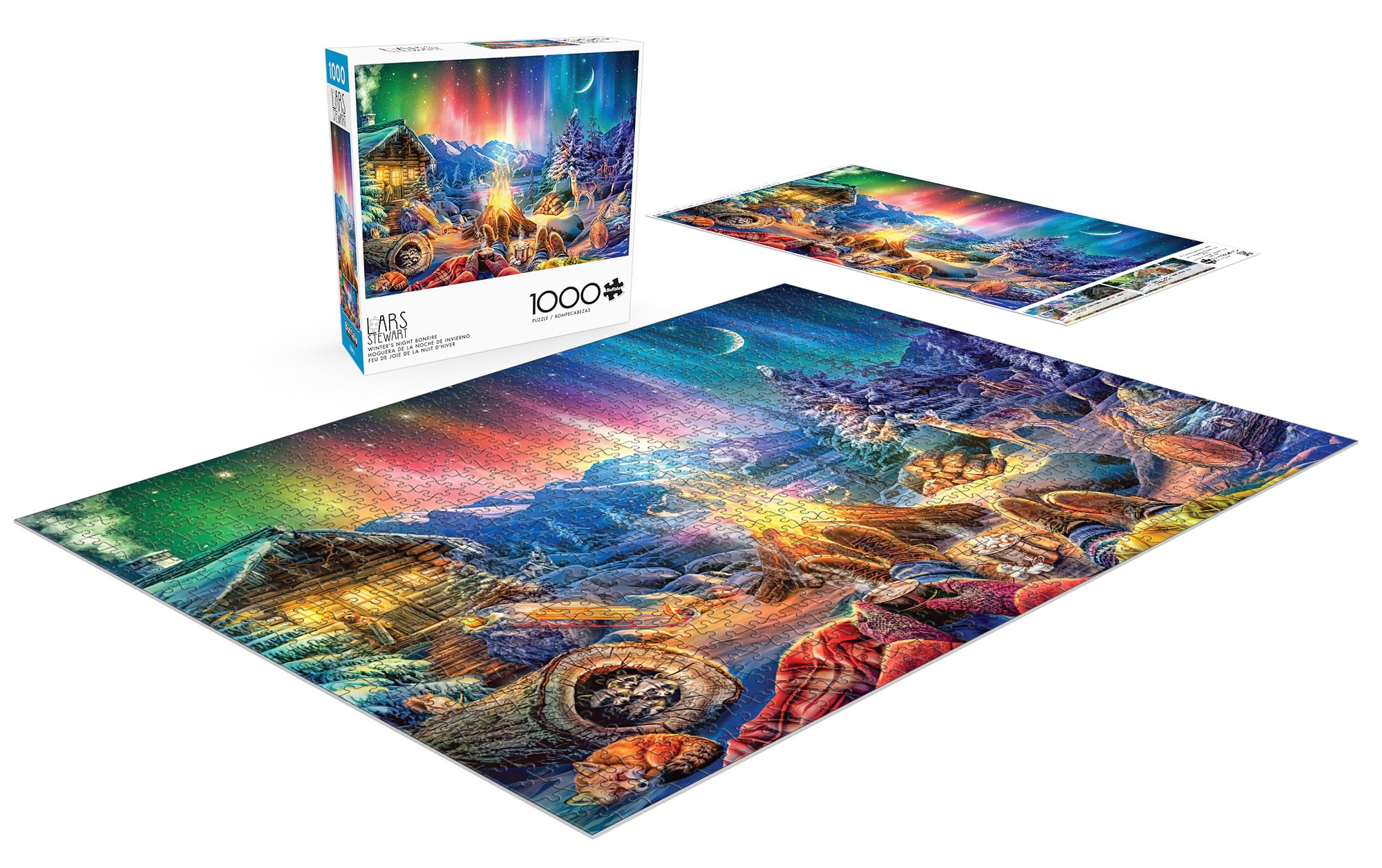Foto 5 pulgar | Rompecabezas Buffalo Games Winter's Night Hofire 1000 Piezas - Venta Internacional