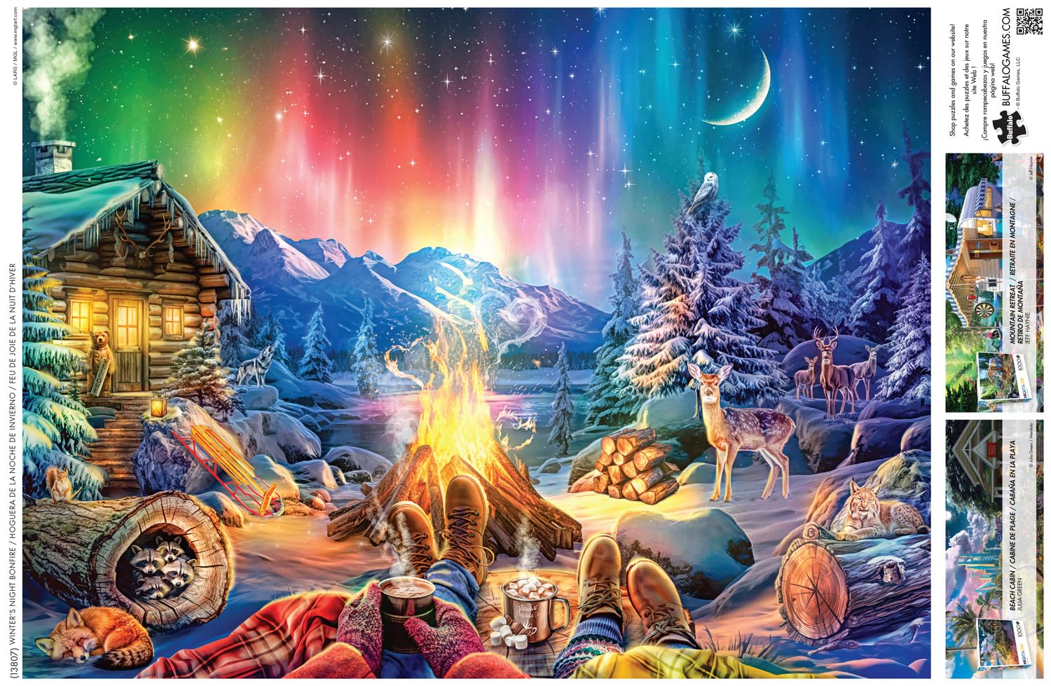 Foto 6 pulgar | Rompecabezas Buffalo Games Winter's Night Hofire 1000 Piezas - Venta Internacional