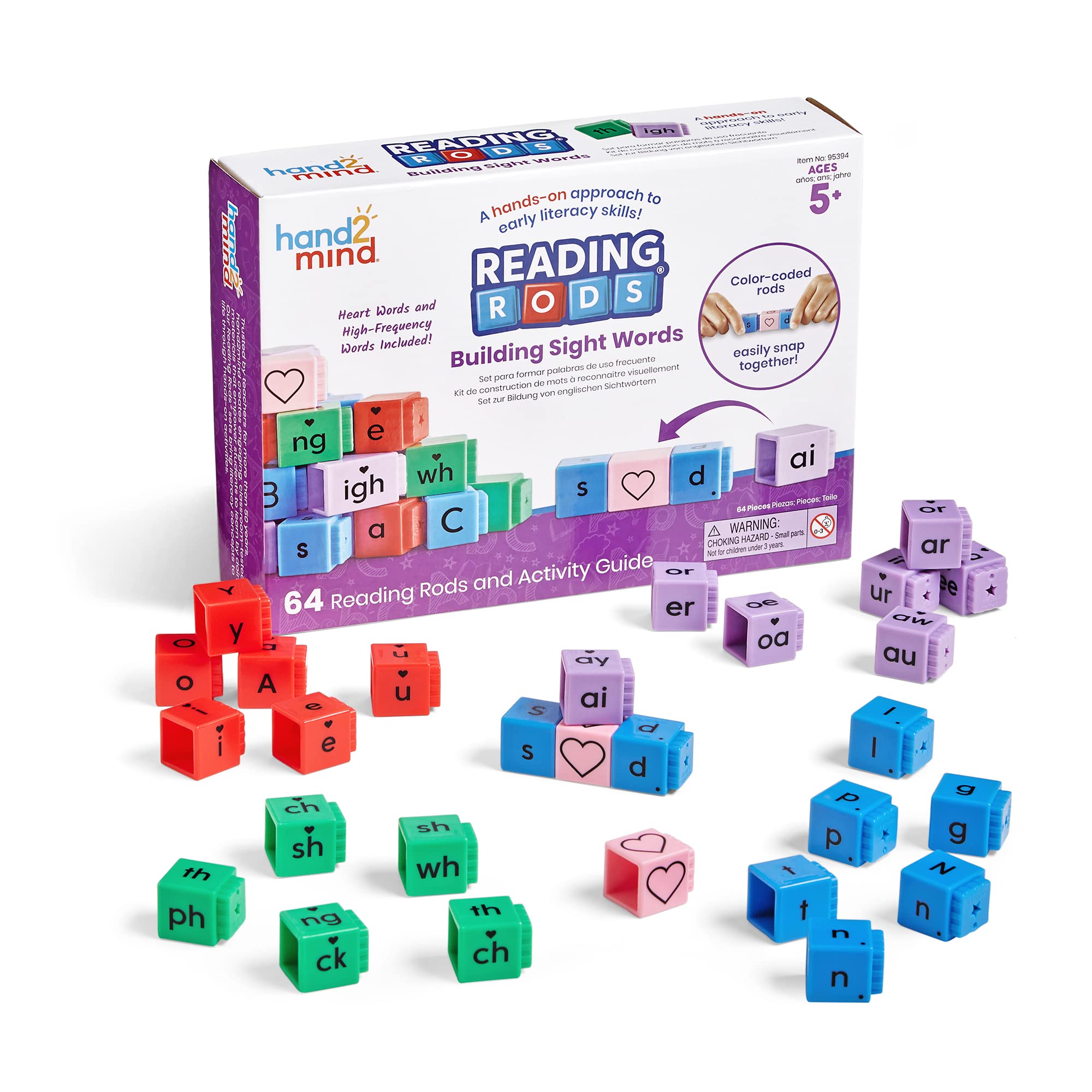 Bastones De Lectura Building Sight Words Hand2mind Para Niños - Venta Internacional.