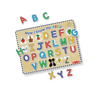 Foto 1 | Puzzle Melissa & Doug Wooden Alphabet Sound 26 Piezas Con Certificado Fsc - Venta Internacional.