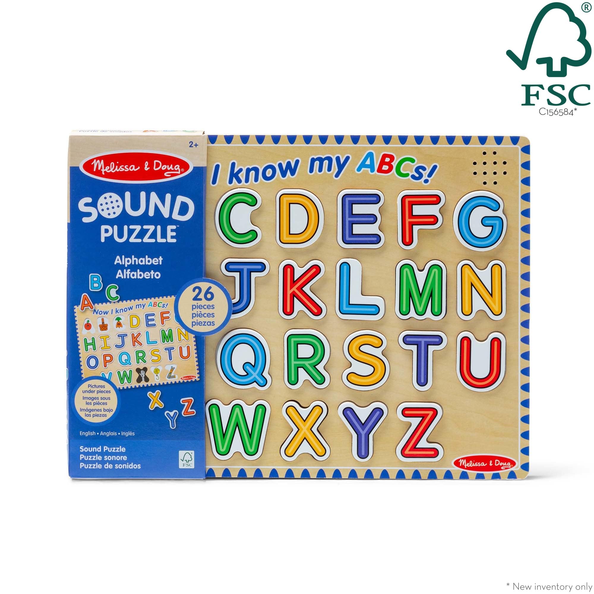 Foto 4 | Puzzle Melissa & Doug Wooden Alphabet Sound 26 Piezas Con Certificado Fsc - Venta Internacional.