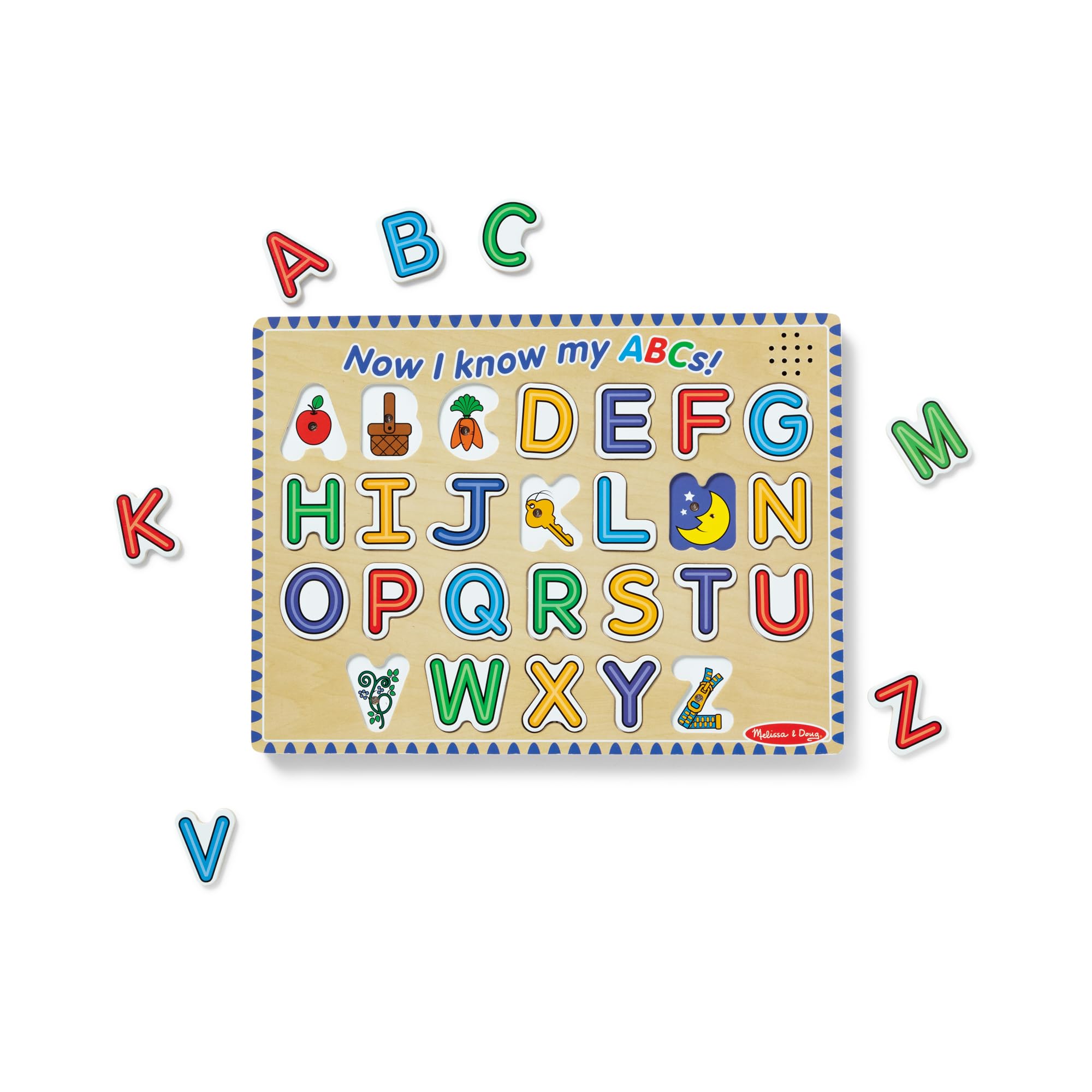Foto 6 pulgar | Puzzle Melissa & Doug Wooden Alphabet Sound 26 Piezas Con Certificado Fsc - Venta Internacional.
