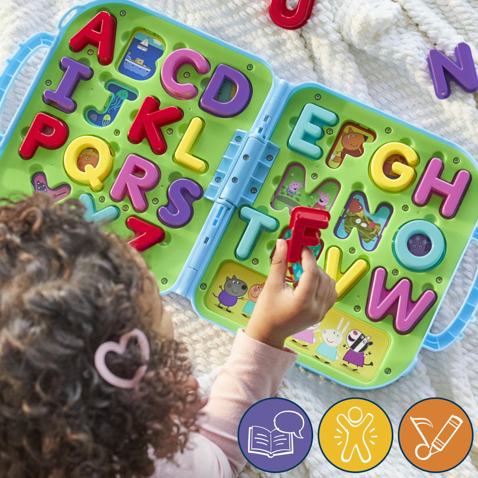 Foto 2 | Alphabet Case Peppa Pig El Rompecabezas Abc De Peppa, Más De 3 Años - Venta Internacional.