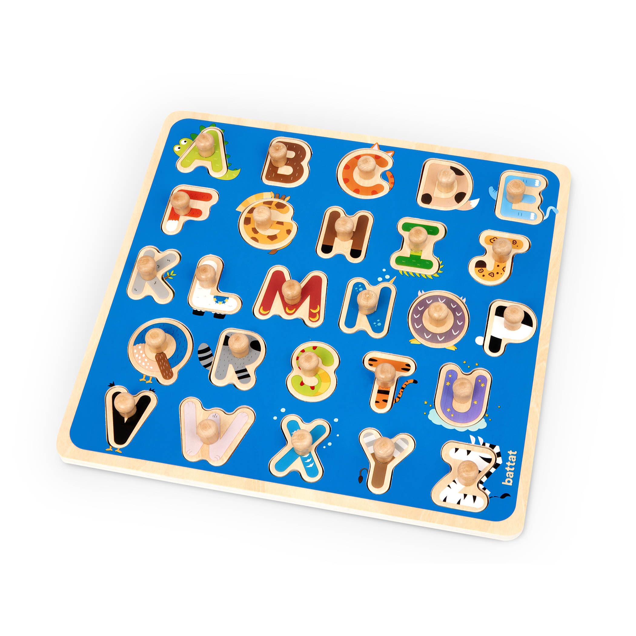 Puzle De Madera Battat Abc Puzzle Para Niños Pequeños A Partir De 2 Años - Venta Internacional.