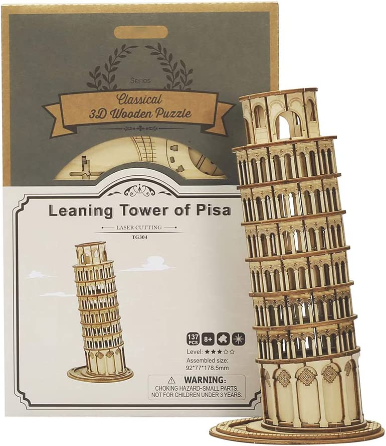 Foto 6 pulgar | Puzle 3d De Madera Con La Torre Inclinada De Pisa, 137 Piezas, Para Adultos - Venta Internacional.