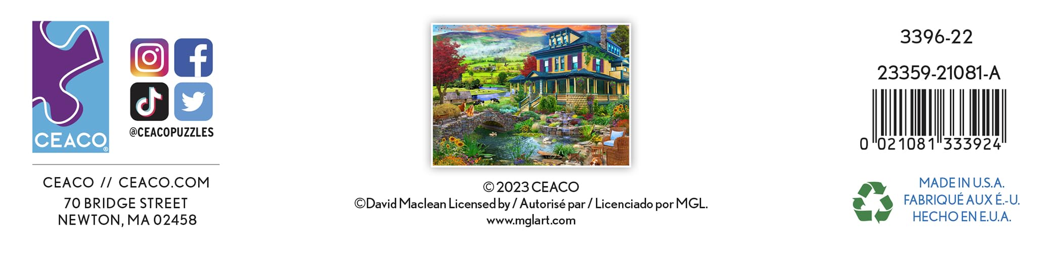 Foto 7 pulgar | Rompecabezas Ceaco David Maclean Grandma's Country House 1000 Piezas - Venta Internacional