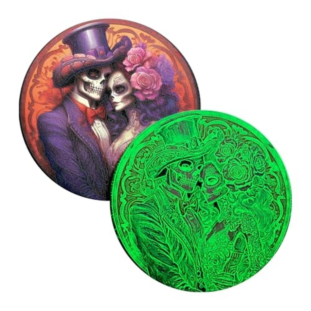 Foto 3 pulgar | Rompecabezas Circular Glow In The Dark Catrina Lion-Novelty 500 Piezas