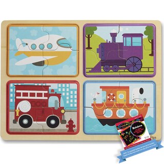 Foto 1 | Vehículo Rompecabezas de Madera Toy Melissa & Doug Natural Play Para Niños De 2 A 4 Años O Más - Venta Internacional