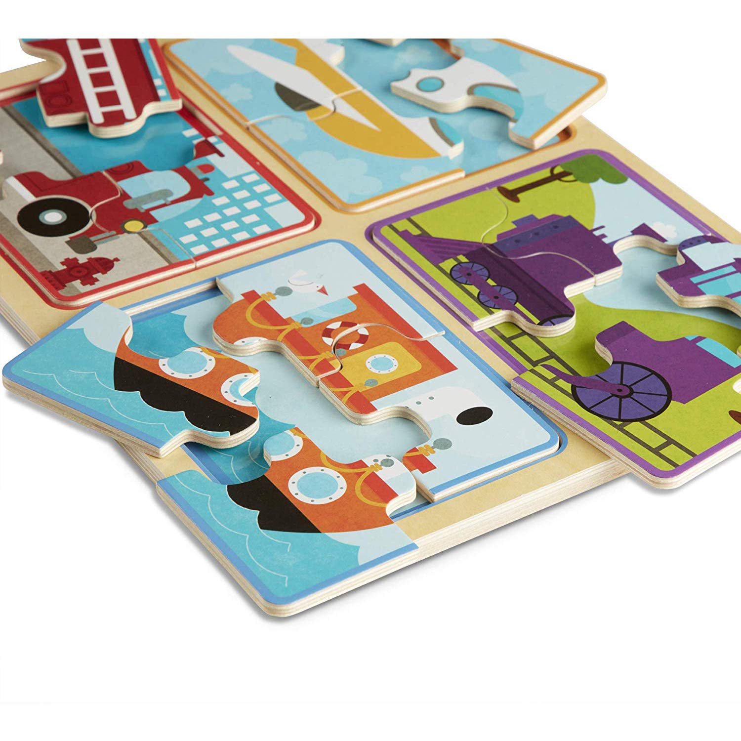 Foto 6 pulgar | Vehículo Rompecabezas de Madera Toy Melissa & Doug Natural Play Para Niños De 2 A 4 Años O Más - Venta Internacional