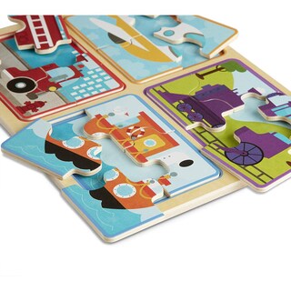 Foto 5 | Vehículo Rompecabezas de Madera Toy Melissa & Doug Natural Play Para Niños De 2 A 4 Años O Más - Venta Internacional