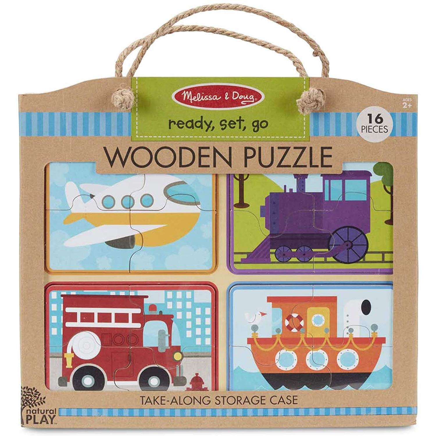 Foto 6 | Vehículo Rompecabezas de Madera Toy Melissa & Doug Natural Play Para Niños De 2 A 4 Años O Más - Venta Internacional