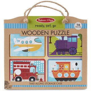 Foto 6 | Vehículo Rompecabezas de Madera Toy Melissa & Doug Natural Play Para Niños De 2 A 4 Años O Más - Venta Internacional