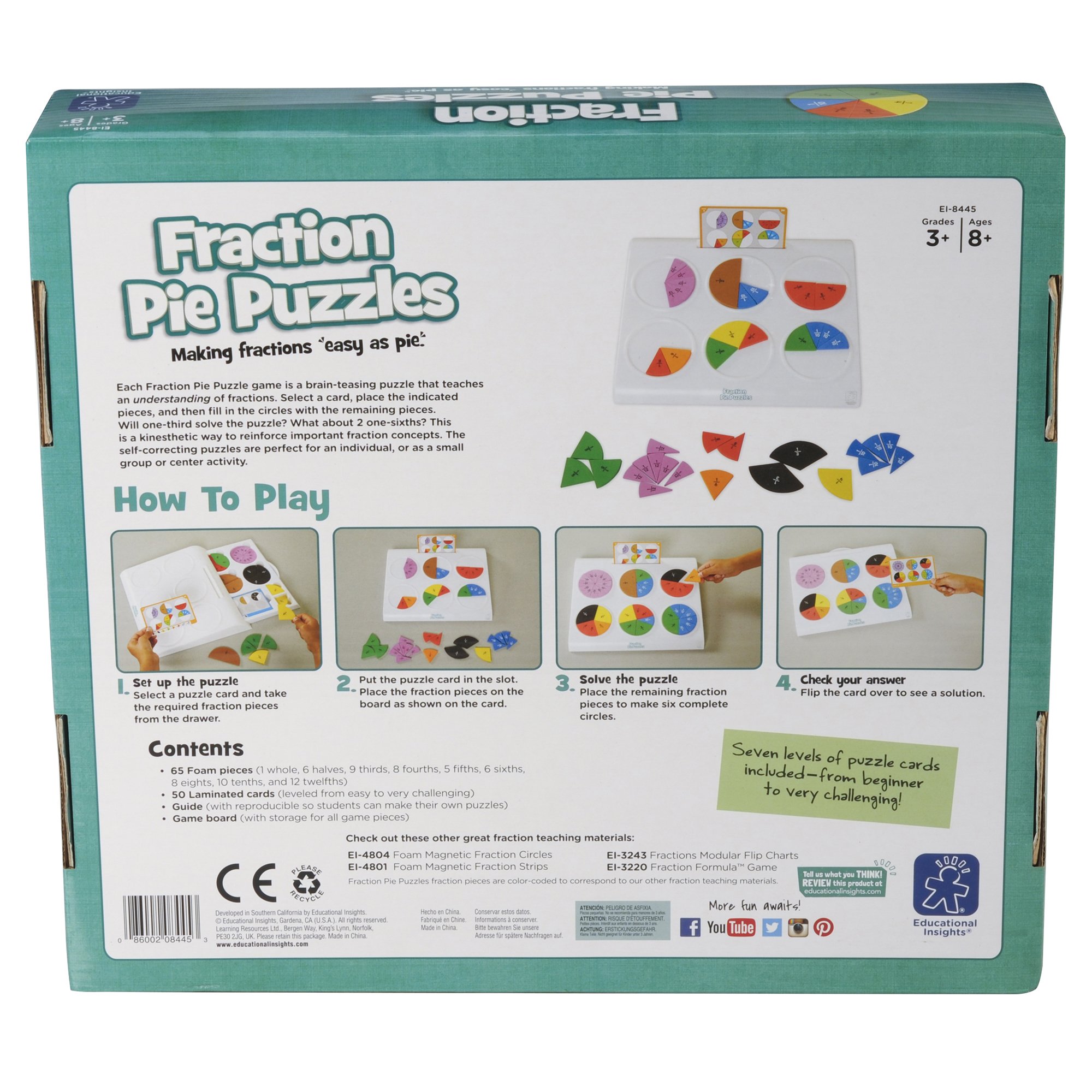 Foto 8 pulgar | Fraction Pie Puzzles Perspectivas Educativas - Venta Internacional.