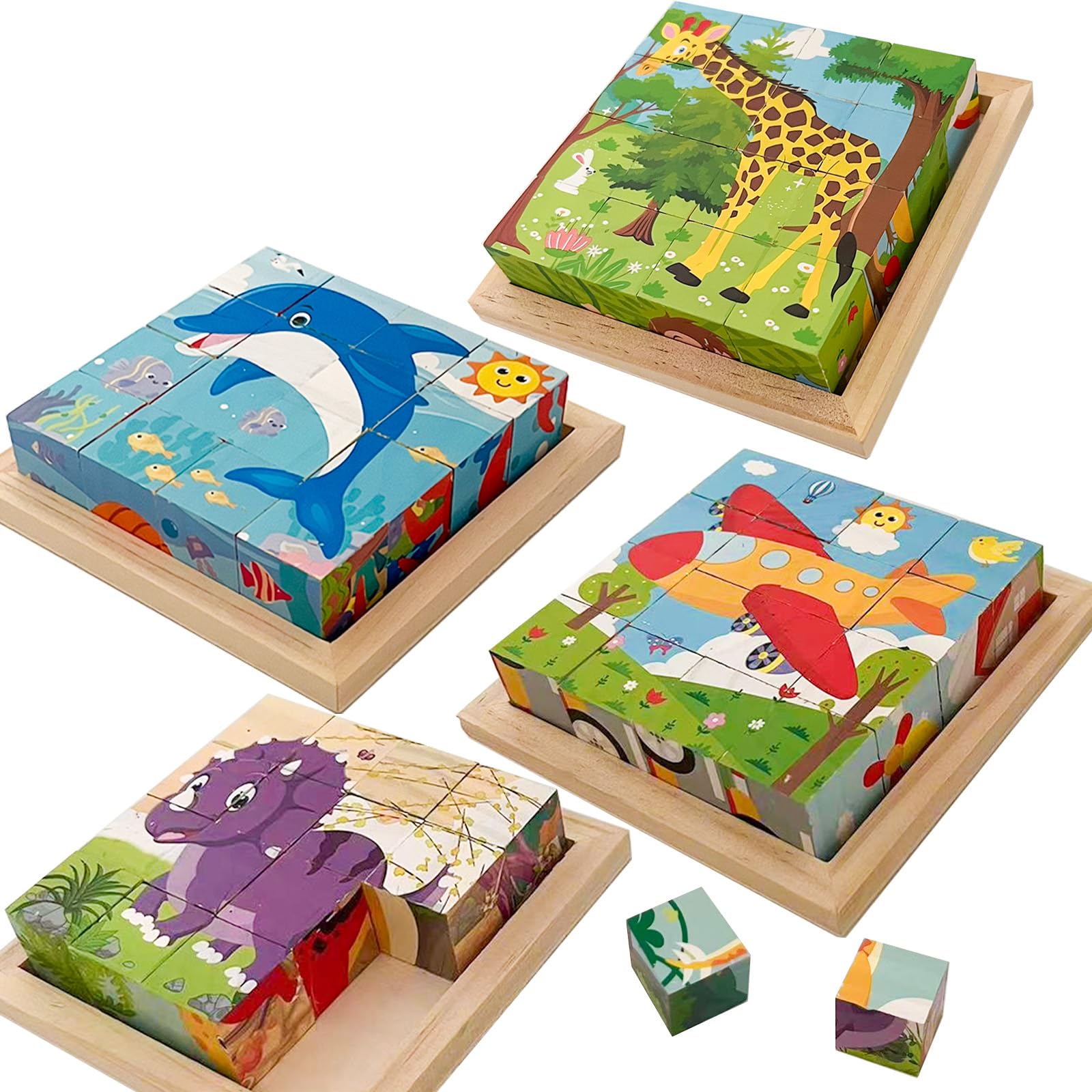 Foto 2 pulgar | Puzzle Cube Aykzaqe Con Bandeja De Almacenamiento Para Niños De 3 A 8 Años - Venta Internacional.