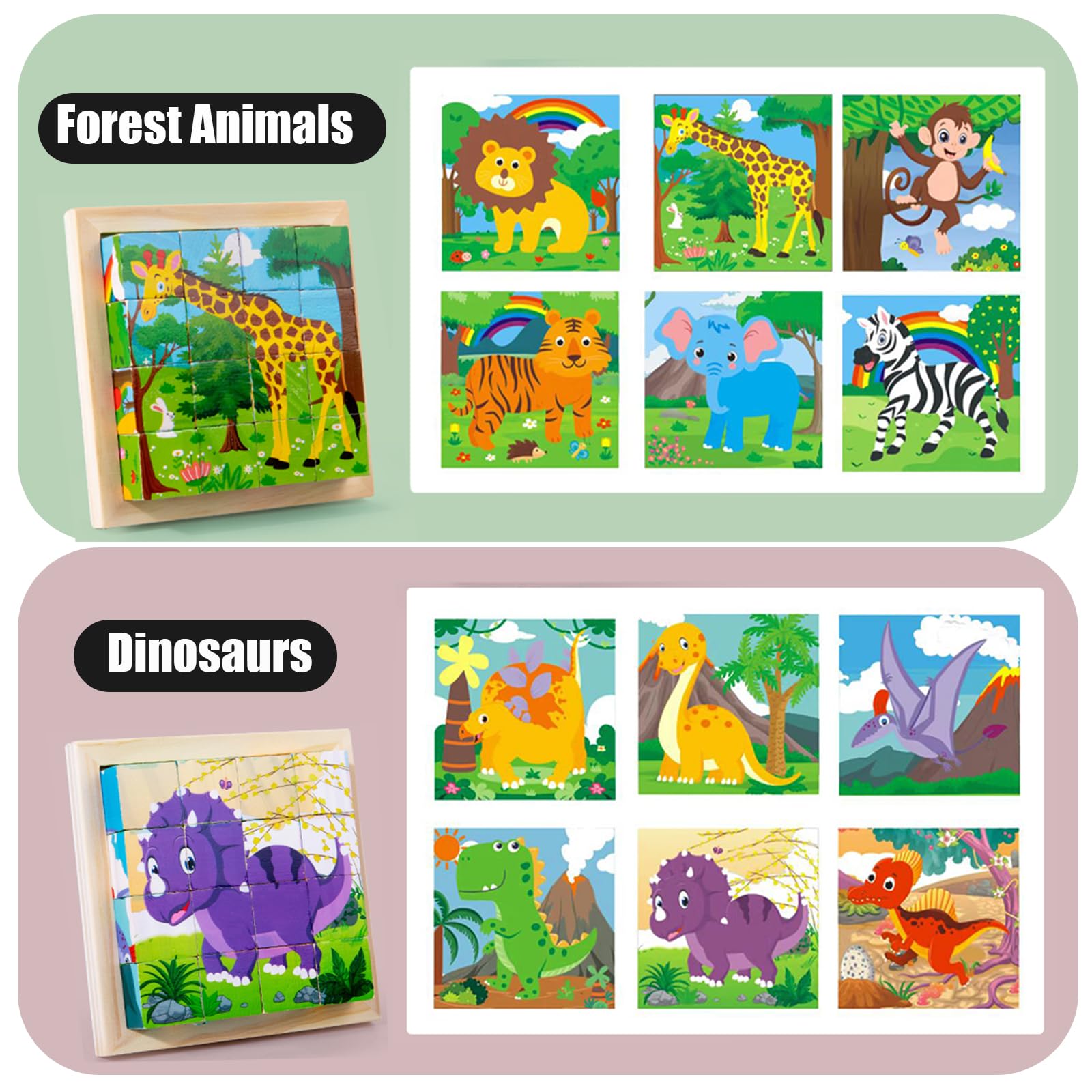 Foto 3 | Puzzle Cube Aykzaqe Con Bandeja De Almacenamiento Para Niños De 3 A 8 Años - Venta Internacional.