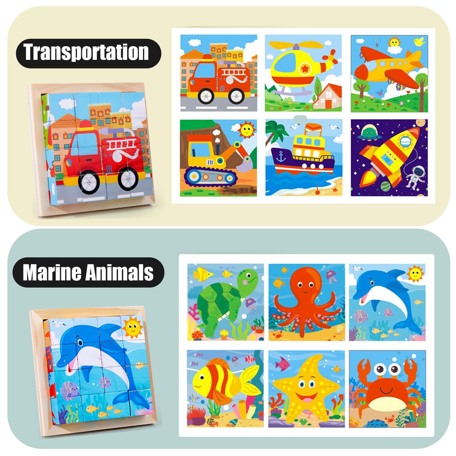 Foto 4 | Puzzle Cube Aykzaqe Con Bandeja De Almacenamiento Para Niños De 3 A 8 Años - Venta Internacional.