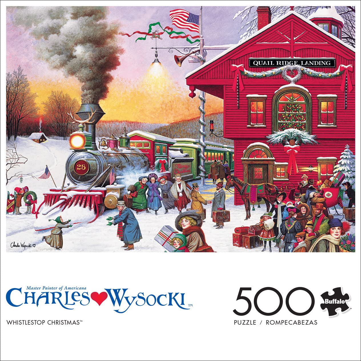 Foto 3 pulgar | Rompecabezas Buffalo Games Charles Wysocki Whistlestop 500 Piezas - Venta Internacional