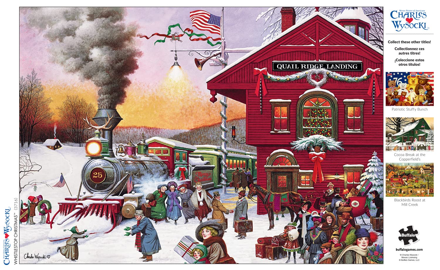 Foto 5 | Rompecabezas Buffalo Games Charles Wysocki Whistlestop 500 Piezas - Venta Internacional