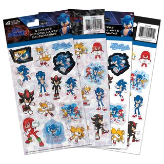 Foto 1 | Pegatinas Sonic 3 Estándar de 4 Hojas con Tratamiento de Fundición y Curado - Venta Internacional