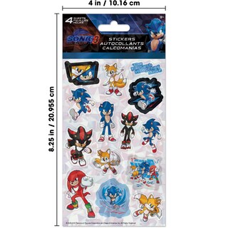 Foto 4 | Pegatinas Sonic 3 Estándar de 4 Hojas con Tratamiento de Fundición y Curado - Venta Internacional