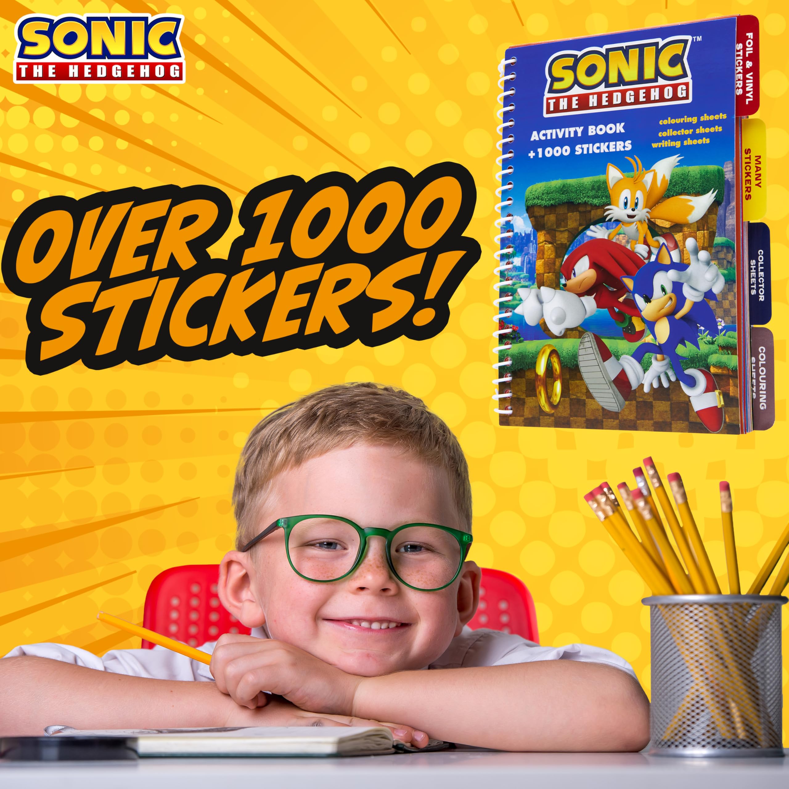 Foto 4 pulgar | Pegatina Y Libro De Actividades De Sonic The Hedgehog Con 1000 Pegatinas - Venta Internacional.