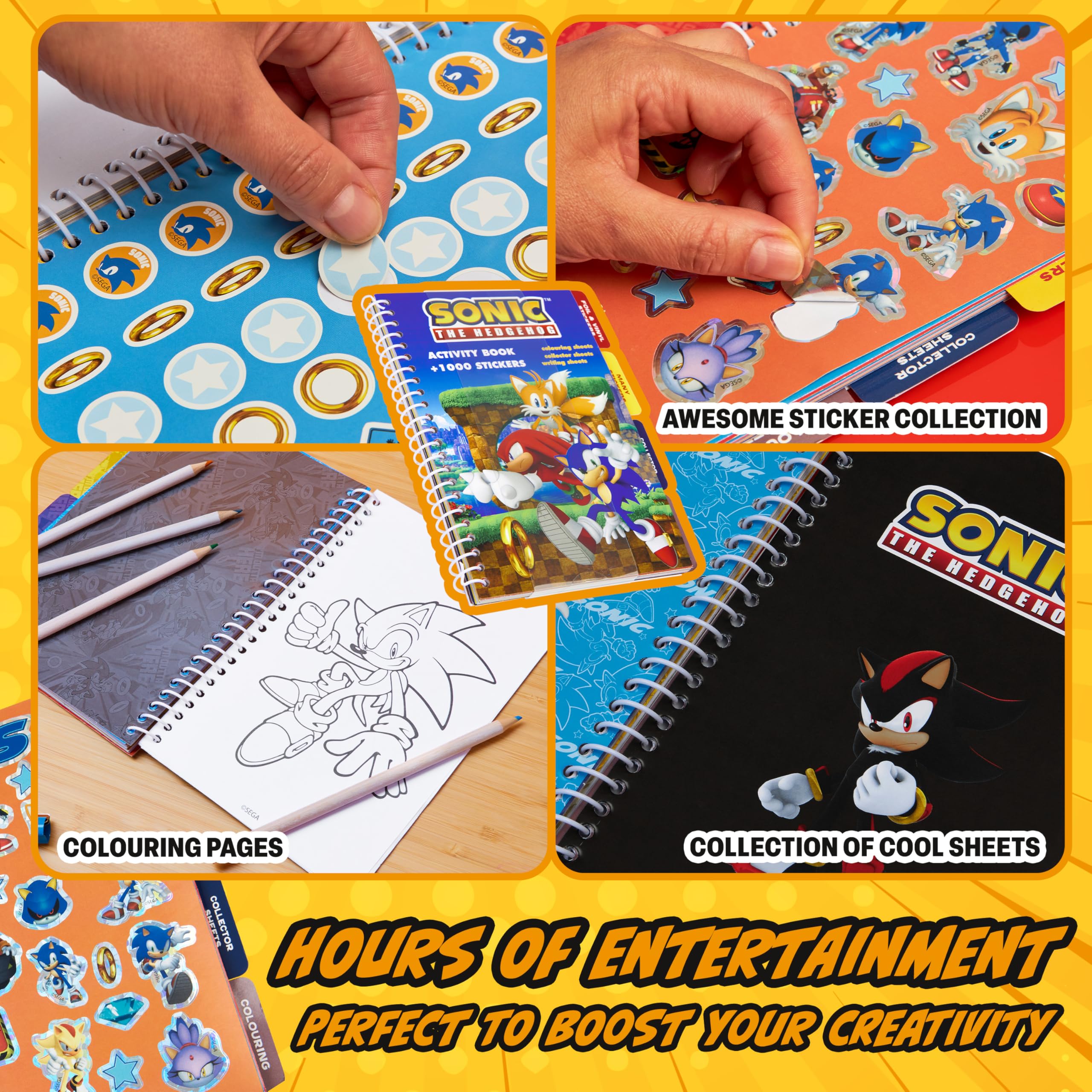 Foto 5 pulgar | Pegatina Y Libro De Actividades De Sonic The Hedgehog Con 1000 Pegatinas - Venta Internacional.
