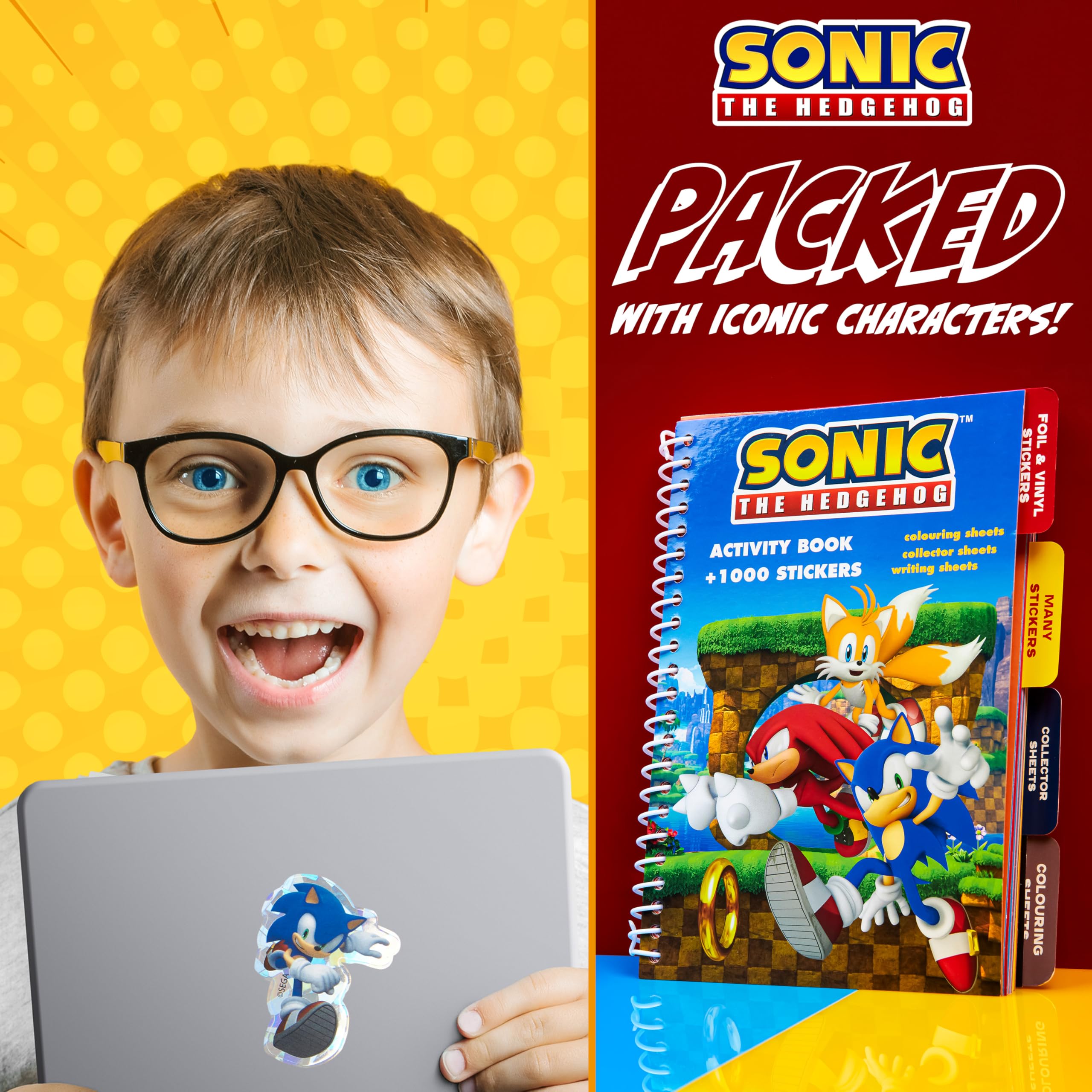 Foto 6 pulgar | Pegatina Y Libro De Actividades De Sonic The Hedgehog Con 1000 Pegatinas - Venta Internacional.