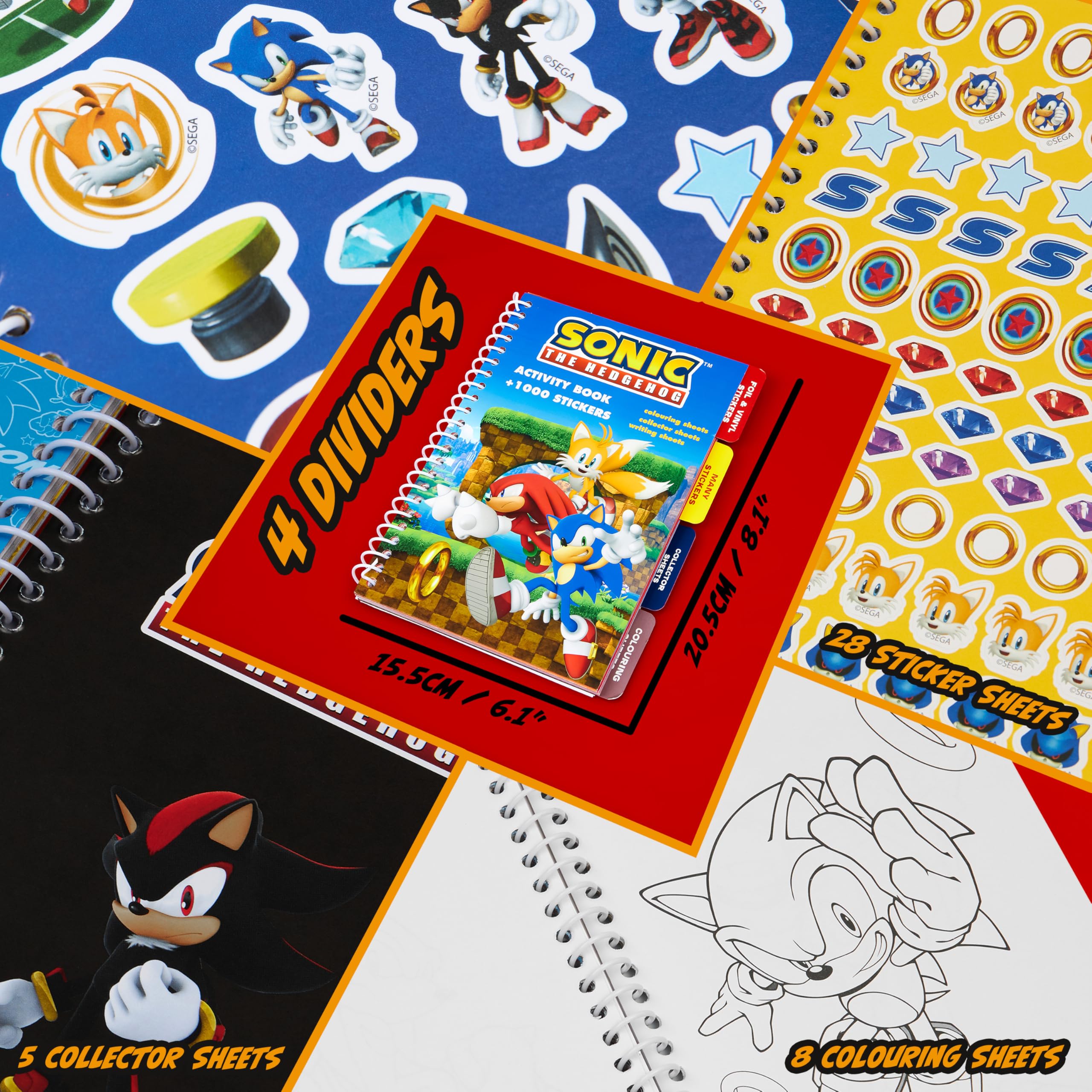Foto 7 pulgar | Pegatina Y Libro De Actividades De Sonic The Hedgehog Con 1000 Pegatinas - Venta Internacional.
