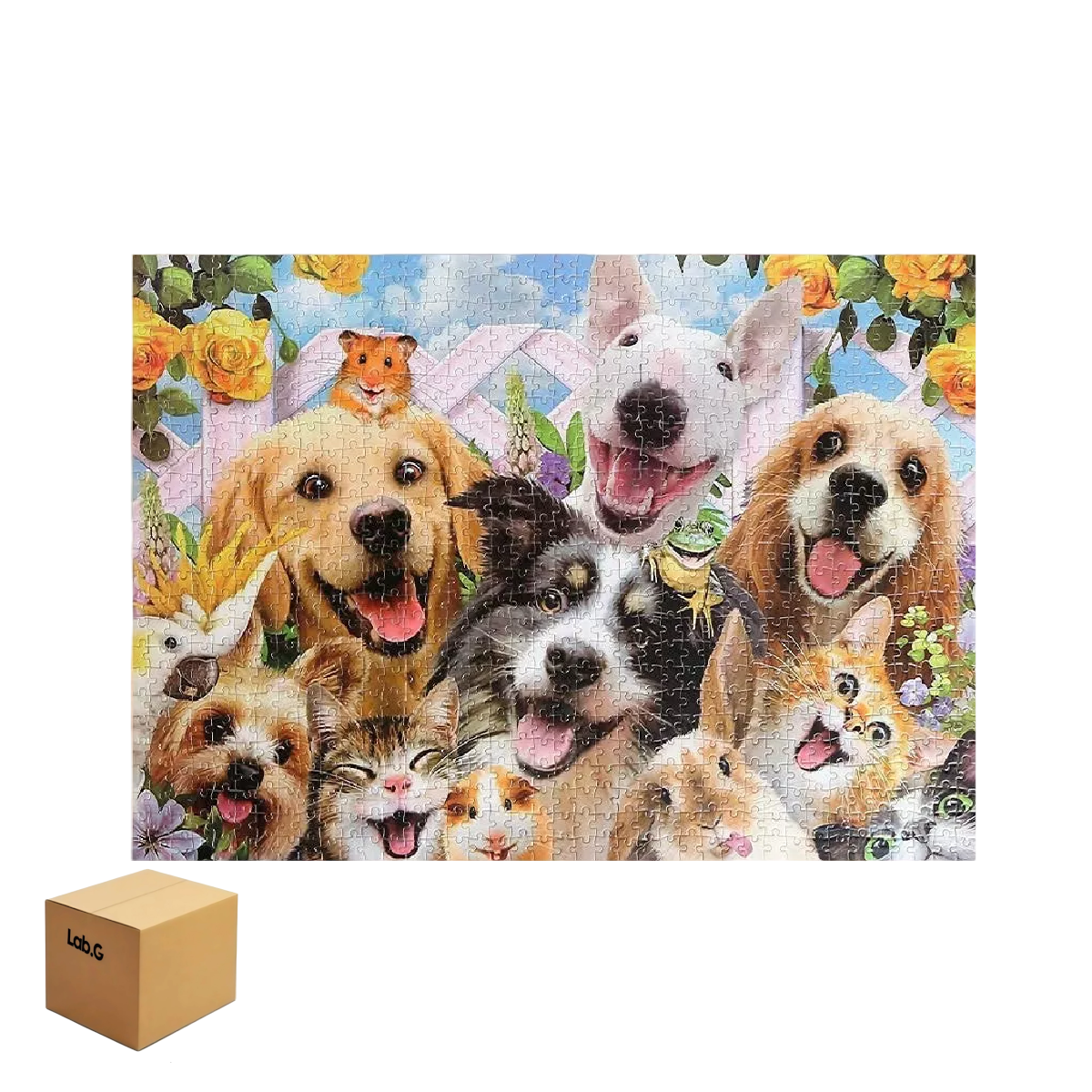 Rompecabezas De 1000 Piezas Lab.g, 70x50 Cm De Perros Lindos