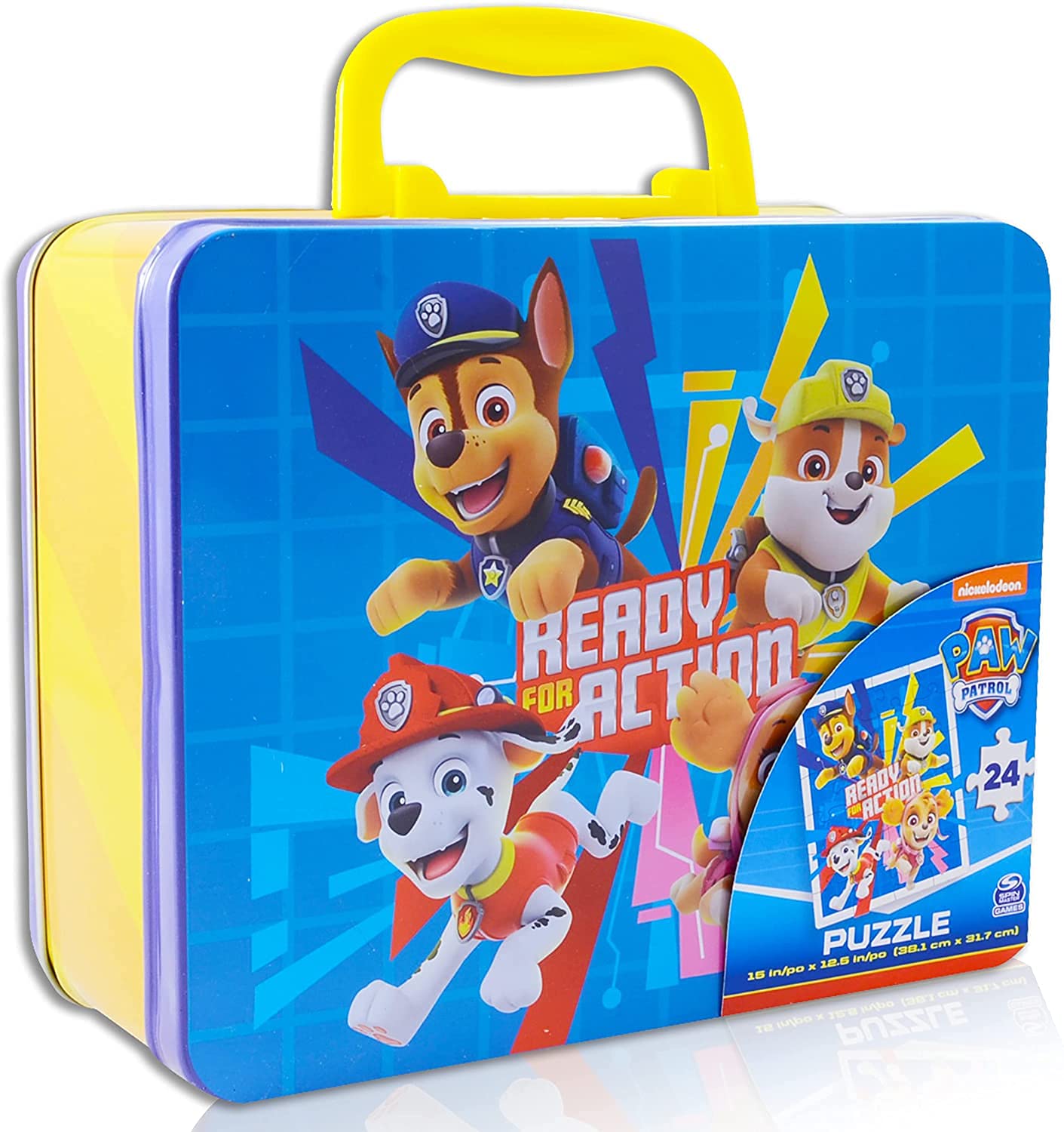 Foto 2 pulgar | Lonchera De Lata Puzzle Paw Patrol, 24 Piezas Con Rompecabezas - Venta Internacional.