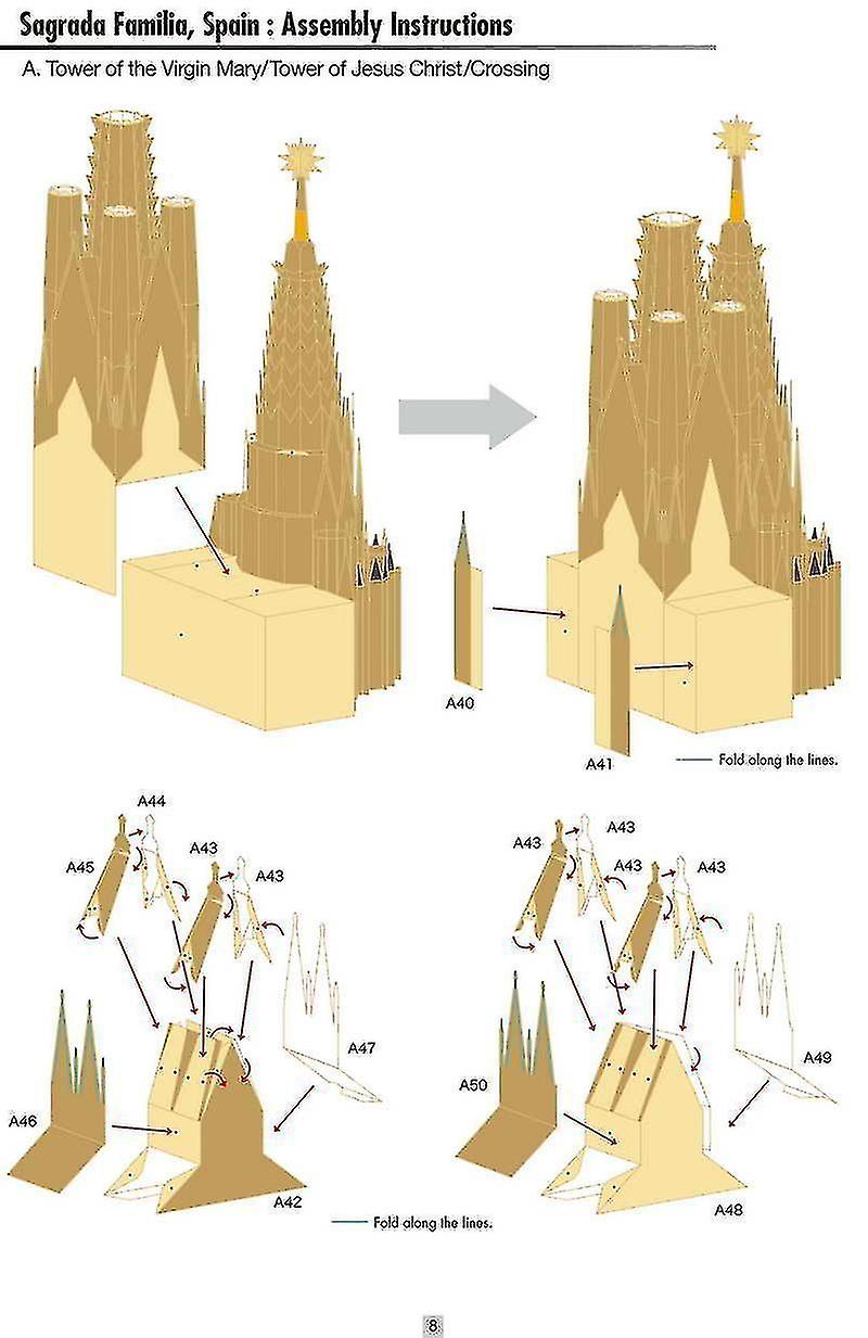 Foto 6 pulgar | Modelo De Arquitectura De La Sagrada Familia Con Rompecabezas 3d Diy - Venta Internacional.