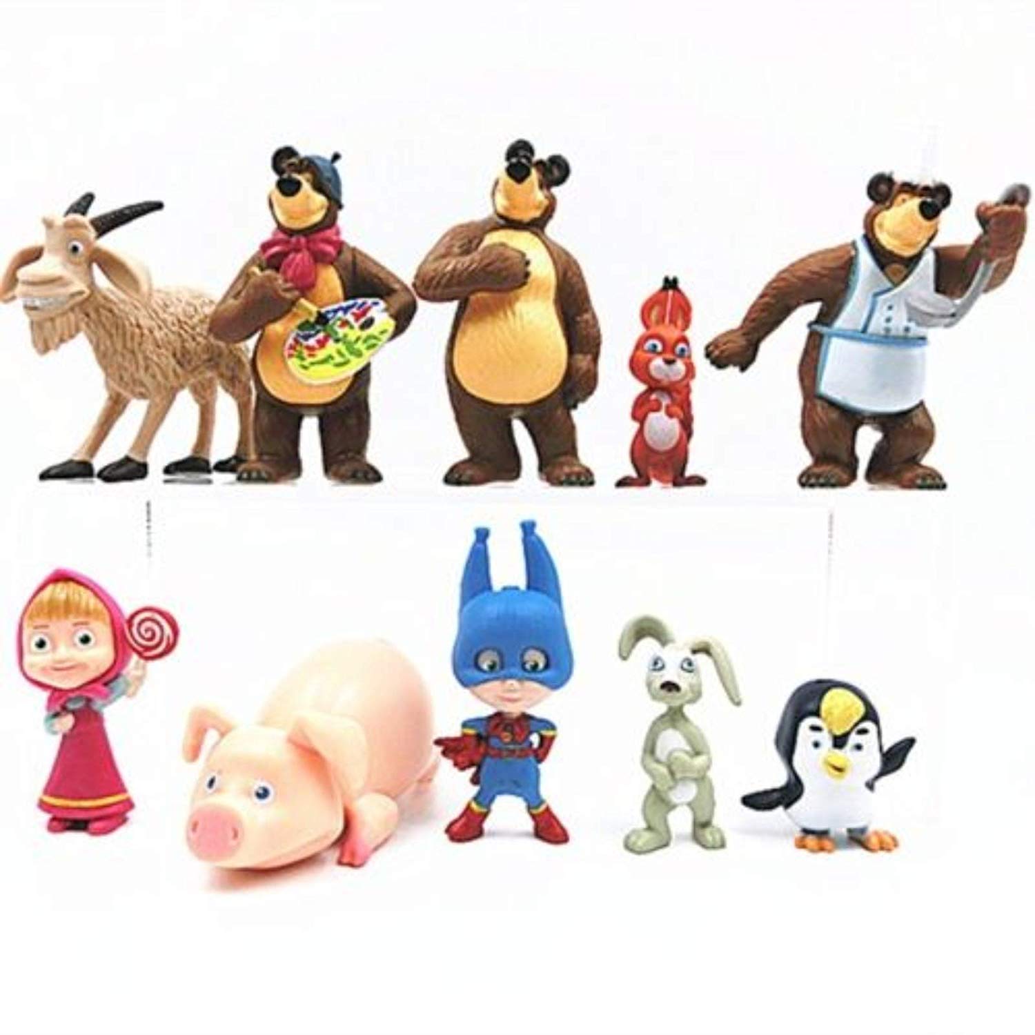 Foto 3 pulgar | Set De Juguetes Para Figuras Masha Y El Oso Royaltoys, 10 Unidades, Regalo De Fiesta - Venta Internacional.