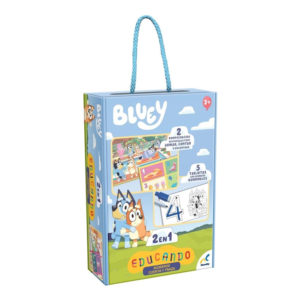 Foto 2 pulgar | Juego De Mesa Preescolar Infantil Educando Bluey. Cuenta Y Traza
