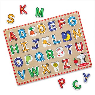 Foto 1 | Puzle Melissa & Doug Lift & See Alphabet, 26 Piezas, Más De 1 Año - Venta Internacional.