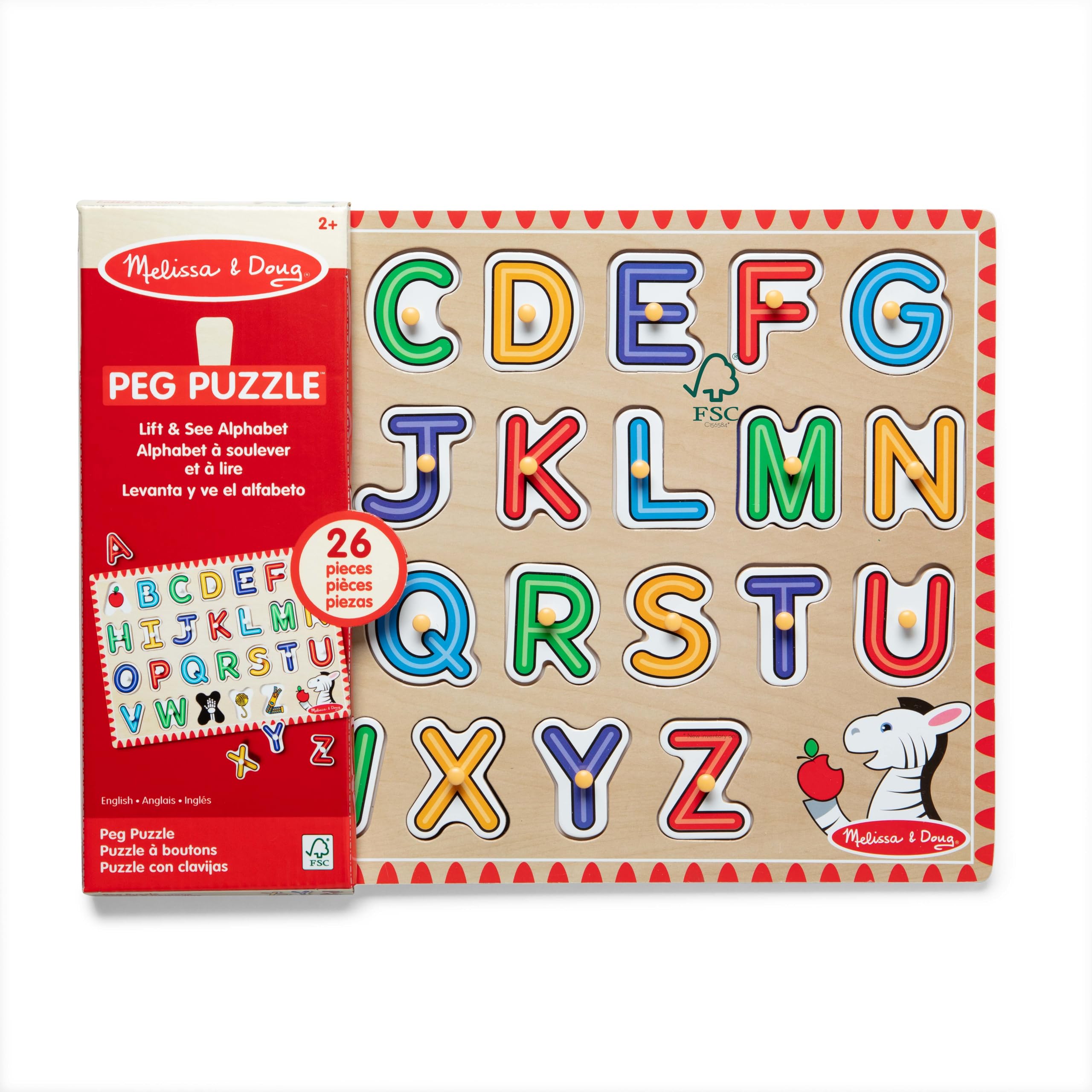 Foto 6 | Puzle Melissa & Doug Lift & See Alphabet, 26 Piezas, Más De 1 Año - Venta Internacional.