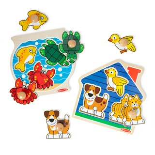 Foto 1 | Juguete de Madera Puzzle Melissa & Doug 3 Piezas - Venta Internacional