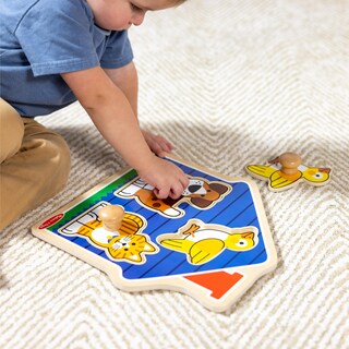 Foto 6 | Juguete de Madera Puzzle Melissa & Doug 3 Piezas - Venta Internacional