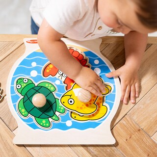 Foto 7 | Juguete de Madera Puzzle Melissa & Doug 3 Piezas - Venta Internacional