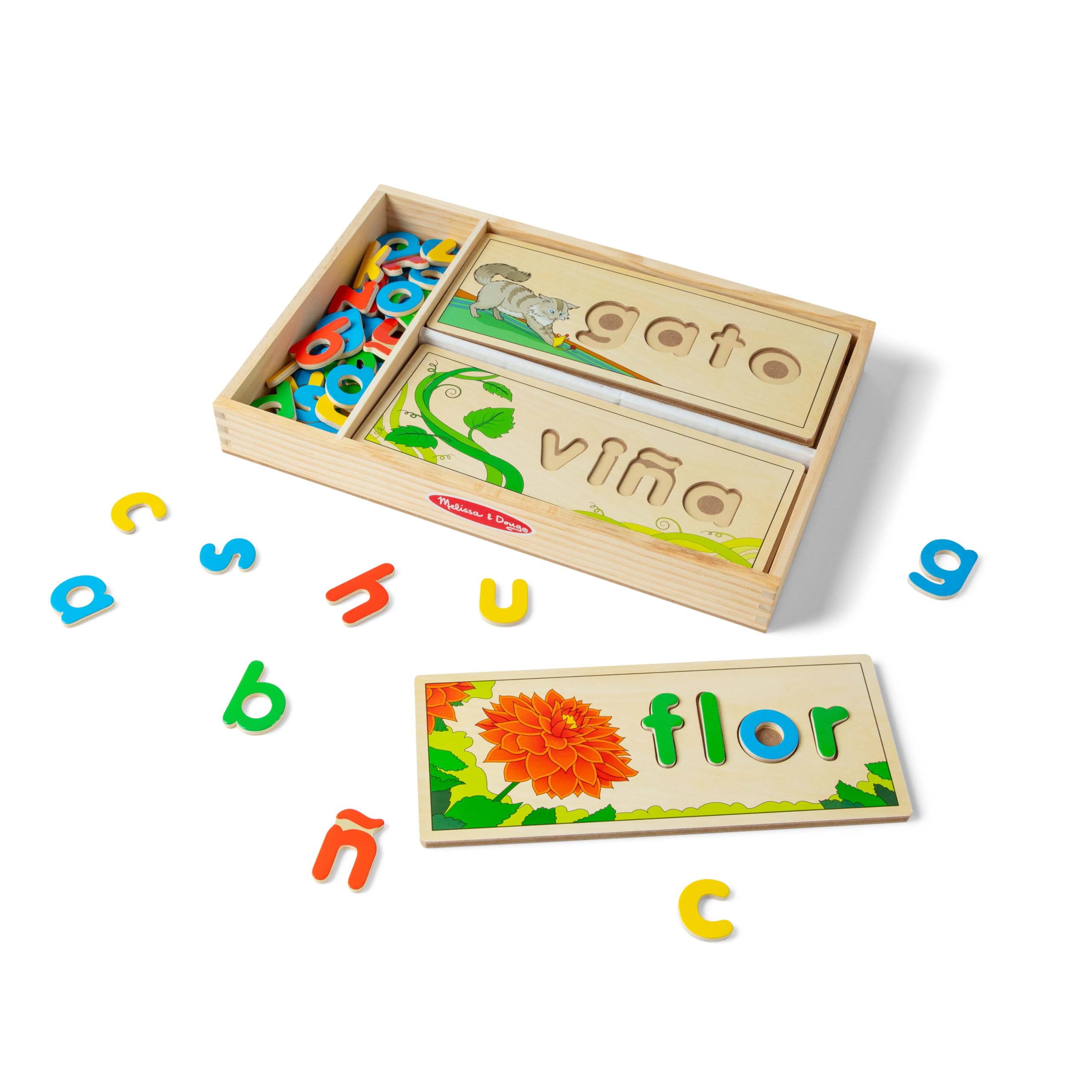 Foto 1 | Juguete Educativo Para Aprender Idiomas Melissa & Doug Spanish See & Spell Con Certificación Fsc - Venta Internacional.
