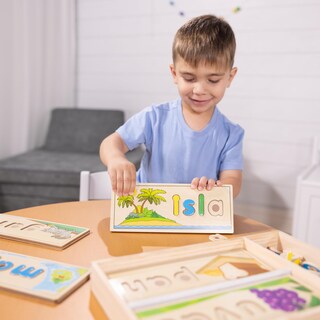 Foto 2 | Juguete Educativo Para Aprender Idiomas Melissa & Doug Spanish See & Spell Con Certificación Fsc - Venta Internacional.