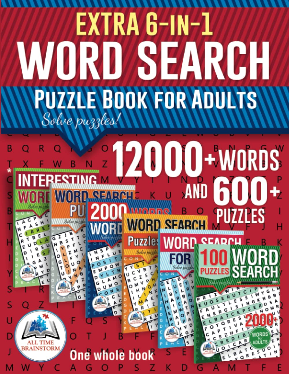 Foto 2 pulgar | Extra 6-in-1 Collection Word Search Puzzle Book For Adults: 12000+ Words And 600+ Puzzles. Big Pack - Venta Internacio