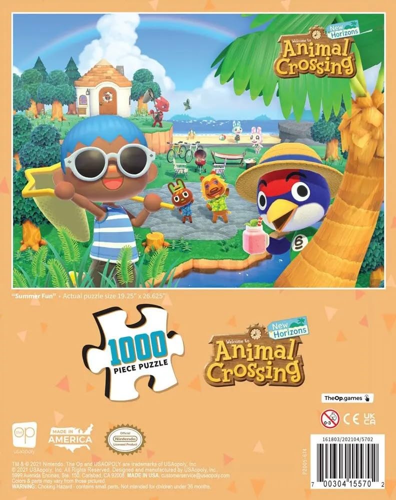 Foto 5 pulgar | Rompecabezas Usaopoly Animal Crossing «summer Fun», 1000 Unidades - Venta Internacional.