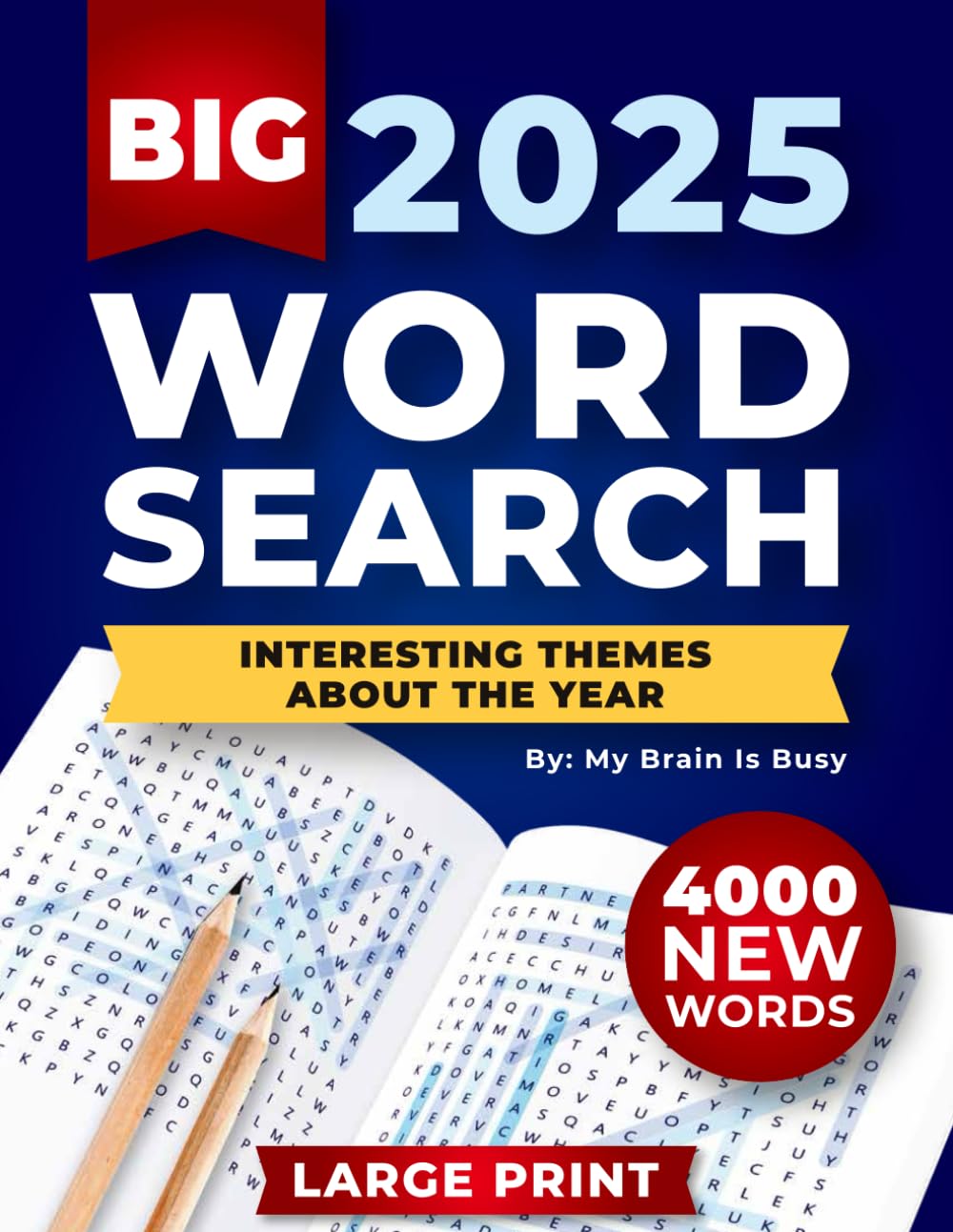 Foto 1 | Libro De Búsqueda De Palabras Big 4000 Palabras Nuevas Para Adultos Con Más De 100 Rompecabezas - Venta Internacional.
