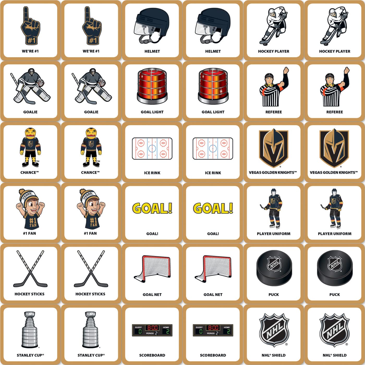 Foto 3 pulgar | Juego De Combinación Masterpieces Sports Vegas Golden Knights Nhl - Venta Internacional.