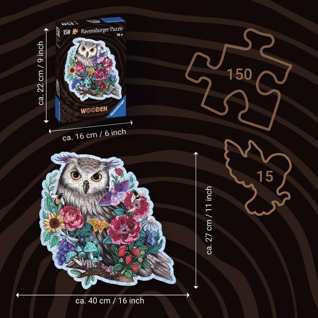 Foto 3 | Rompecabezas Ravensburger Mysterious Owl 150 Piezas - Venta Internacional.