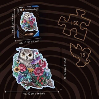 Foto 3 | Rompecabezas Ravensburger Mysterious Owl 150 Piezas - Venta Internacional.