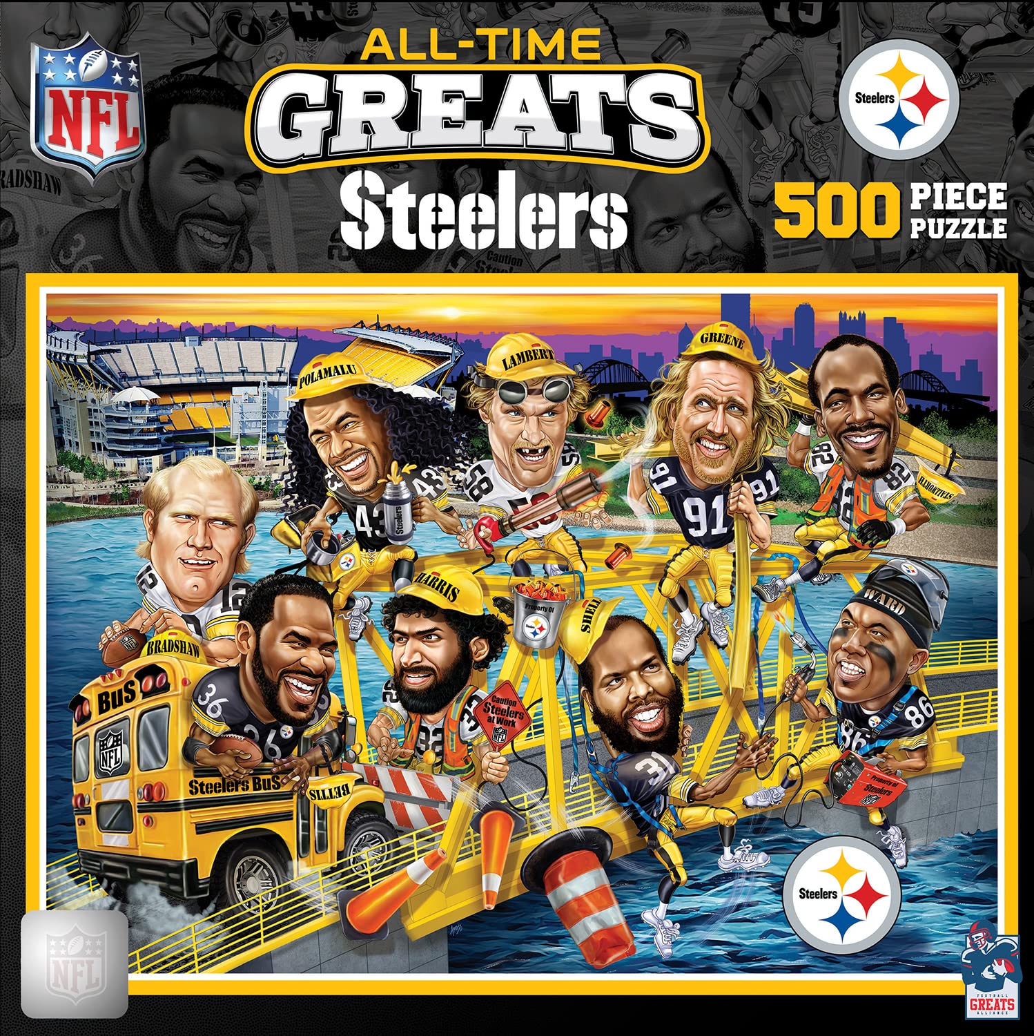 Foto 1 | Rompecabezas Masterpieces Nfl Pittsburgh Steelers 500 Piezas - Venta Internacional.